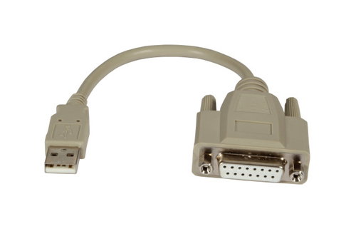 20CM USB-A STECKER D-SUB15P - USB 2.0 ADAPTERKABEL GAME PORT