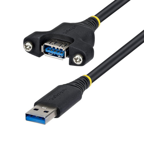 2M USB 3.0 TYPE A F-M PANEL - F TO M PANEL BLACK CABLE