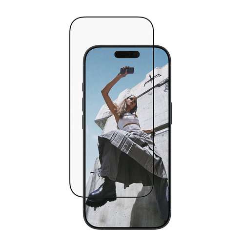 SAFE BY PANZERGLASS SCREEN - PROTECTOR W. BLACK FRAME IPHONE