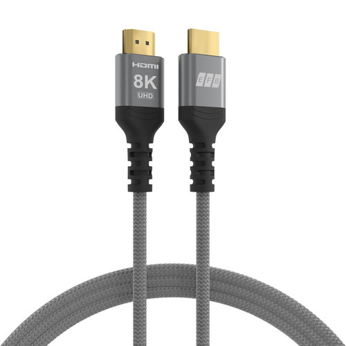 2M HDMI CABLE ULTRA 8K GRAY - 8K60HZ 48GBIT/S BRAIDED