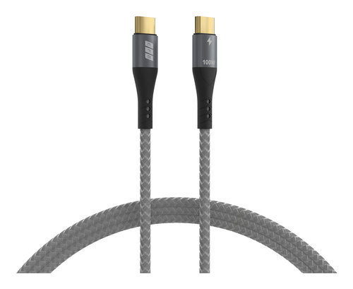 3M USB-C CABLE 100W PD E-MARK - GRAY BRAIDED GOLD PD 3.0 5A