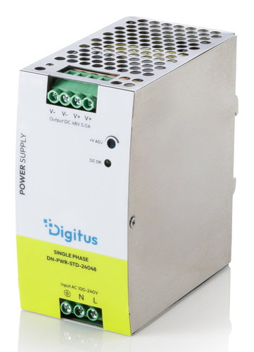 IND. POWER SUPPLY 48V DC240W - METAL CASEUP TO-20-70CDIN RAIL
