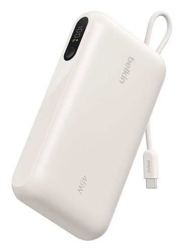 BOOSTCHARGE PWRBANK W/ DISPLAY - SAND 20000MAH W/ USB-C CABLE