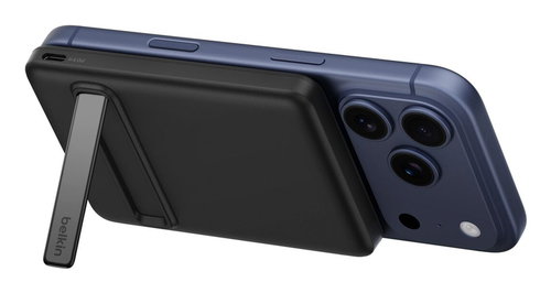 BOOSTCHARGE SLIM MAGN POWERBANK - BLACK 5000MAH W/ FOLD STAND