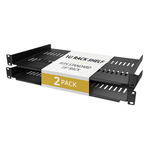 2-PACK 1U SERVER RACK SHELF - .