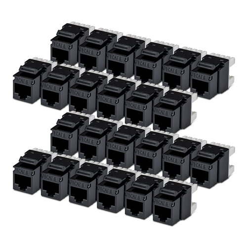CAT6 KEYSTONE JACK 24-PACK - 24-PACK180-DEGREE 110 PUNCH DOWN