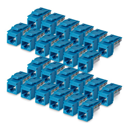 CAT6 KEYSTONE JACK 24-PACK - 24-PACK90-DEGREE 110 PUNCH DOWN