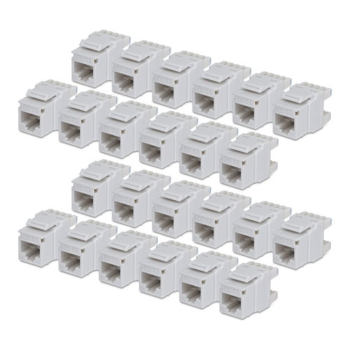 CAT6 KEYSTONE JACK 24-PACK - 24-PACK180-DEGREE 110 PUNCH DOWN
