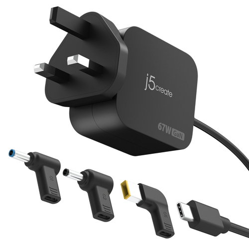 67W GAN PD USB-C MINI CHARGER - WITH 3 TYPES OF DC CONNECTOR - U