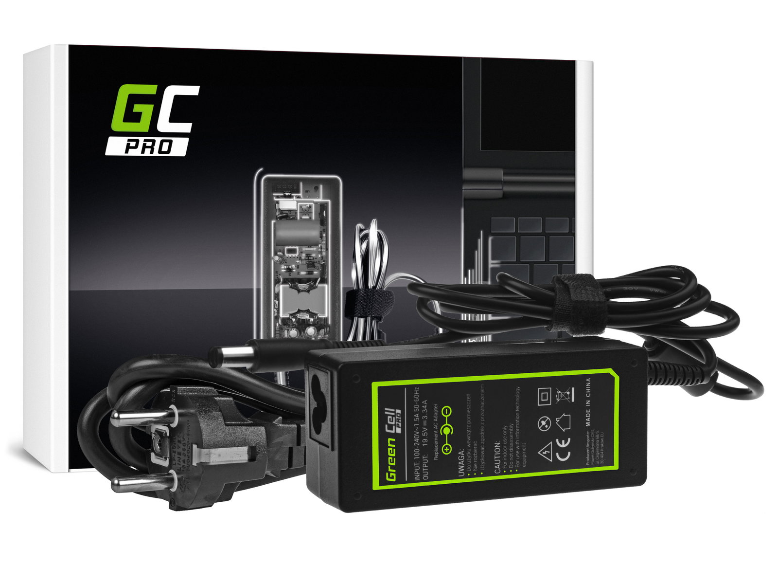 Greencell PRO Laptop Charger for Dell Inspiron Vostro Latitude 19.5V 3.34A