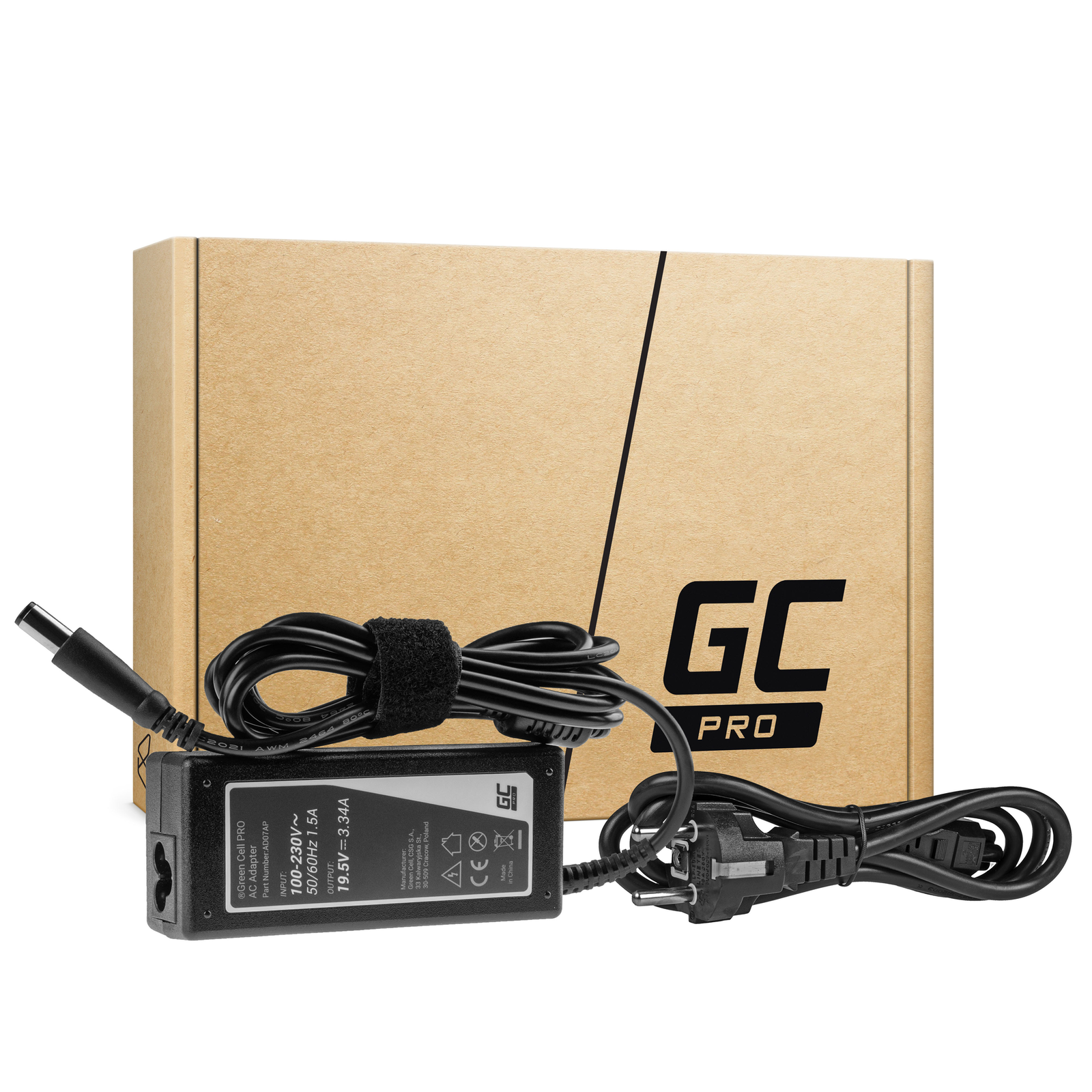 Greencell PRO Laptop Charger for Dell Inspiron Vostro Latitude 19.5V 3.34A