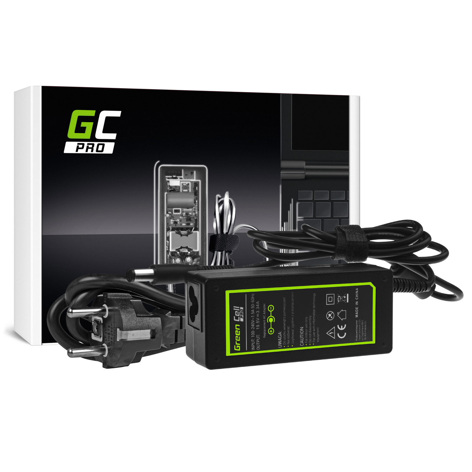 Greencell PRO Laptop Charger for Dell Inspiron Vostro Latitude 19.5V 3.34A