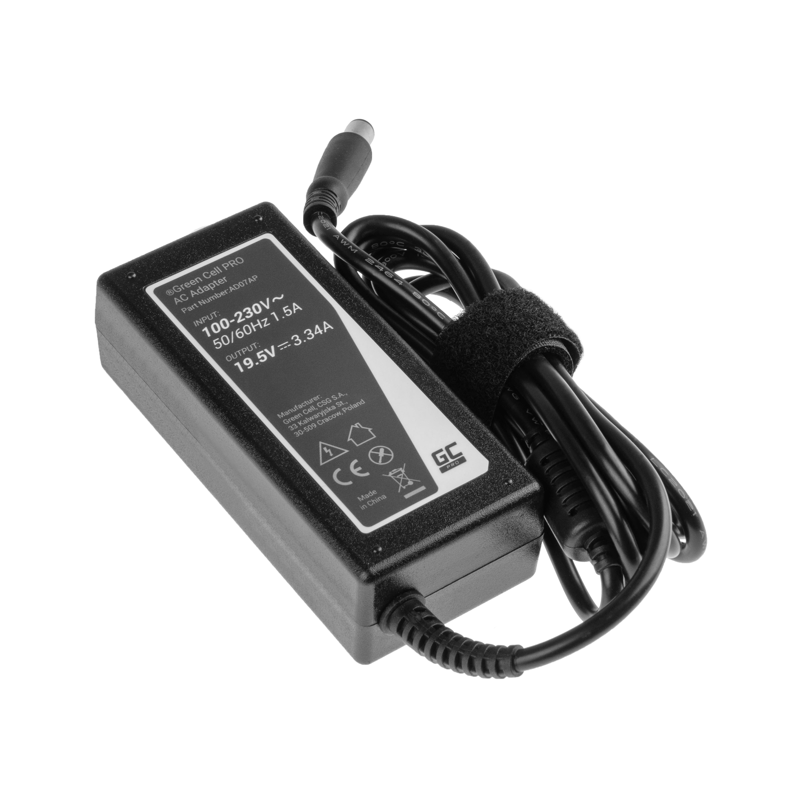Greencell PRO Laptop Charger for Dell Inspiron Vostro Latitude 19.5V 3.34A