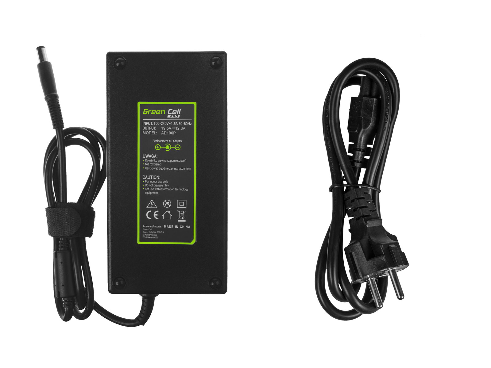 Greencell PRO Laptop Charger for Dell Precision M4700 M6800 19.5V 12.3A 240W