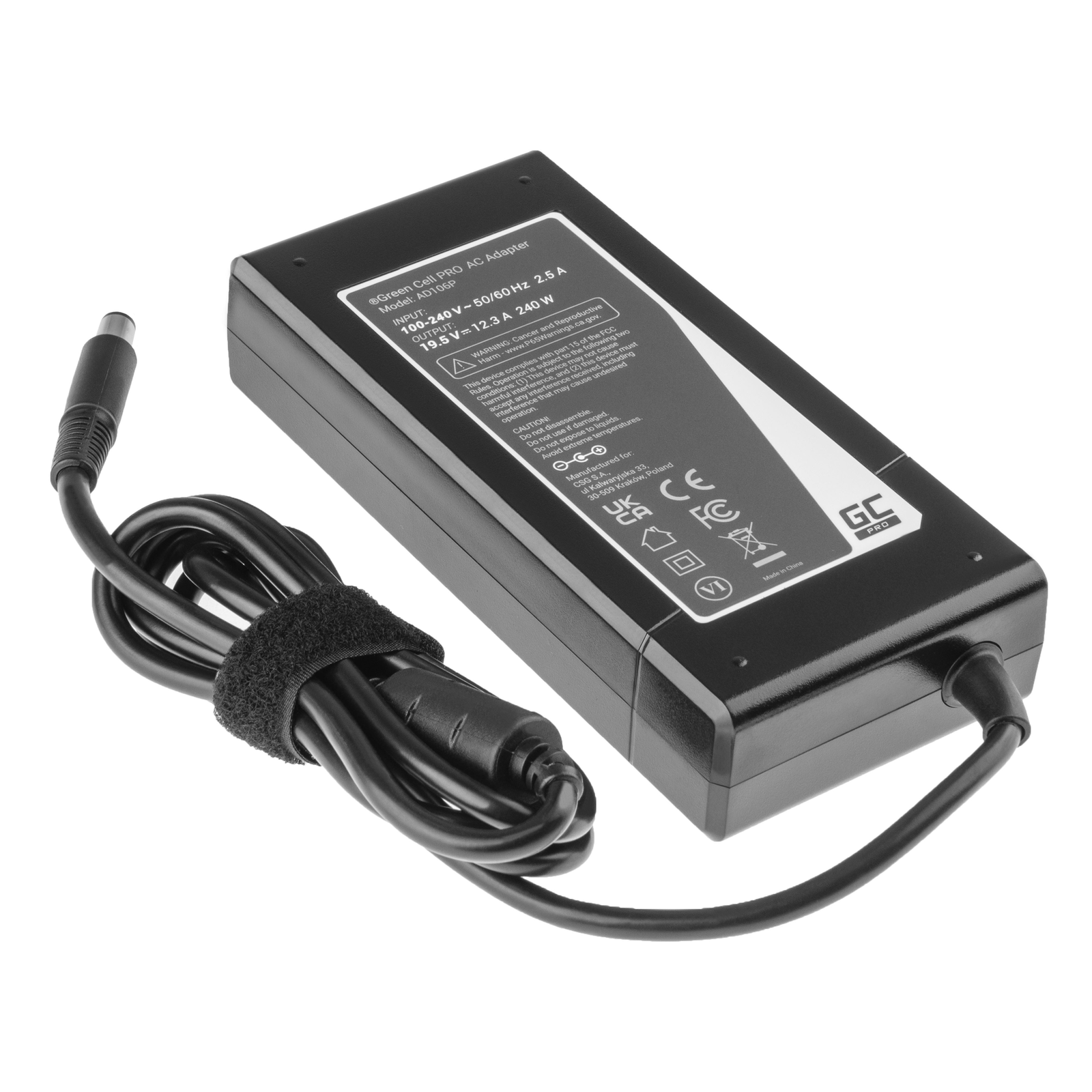 Greencell PRO Laptop Charger for Dell Precision M4700 M6800 19.5V 12.3A 240W