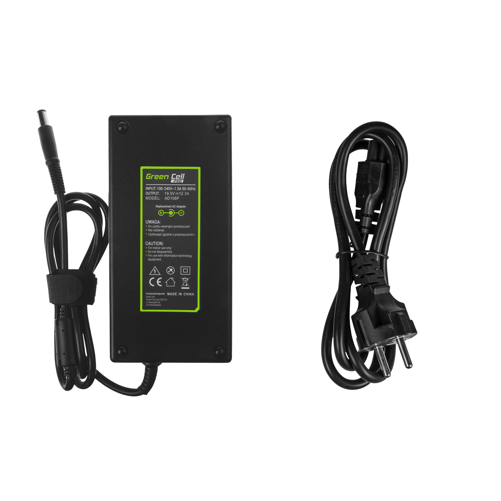 Greencell PRO Laptop Charger for Dell Precision M4700 M6800 19.5V 12.3A 240W