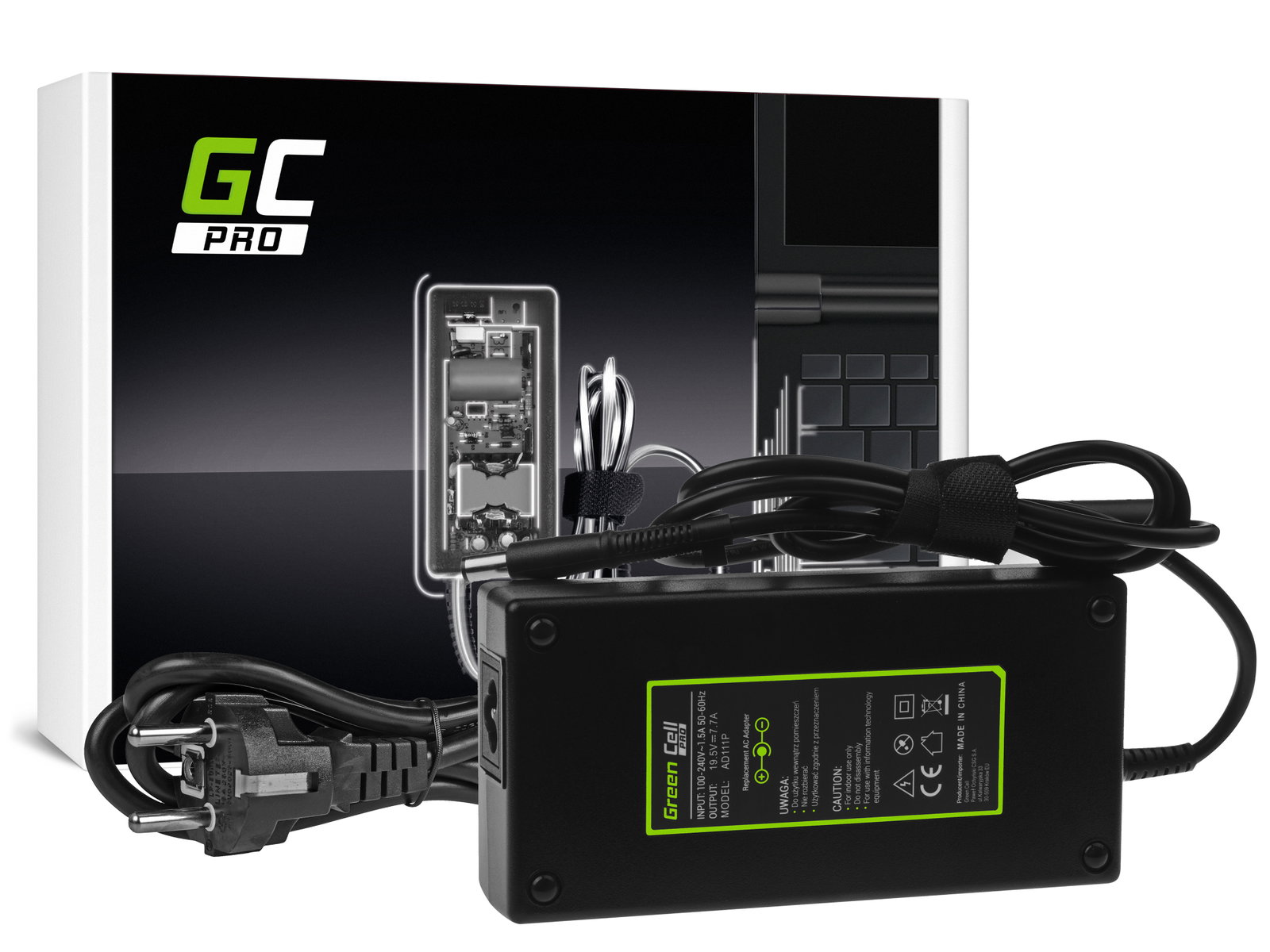 Greencell PRO Laptop Charger for HP EliteBook 8530 8730 ZBook 15 19.5V 7.7A 150W