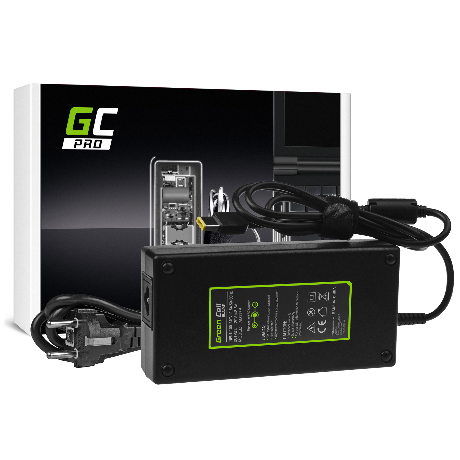 Greencell PRO Laptop Charger for Lenovo ThinkPad P50 P71 20V 8.5A 170W