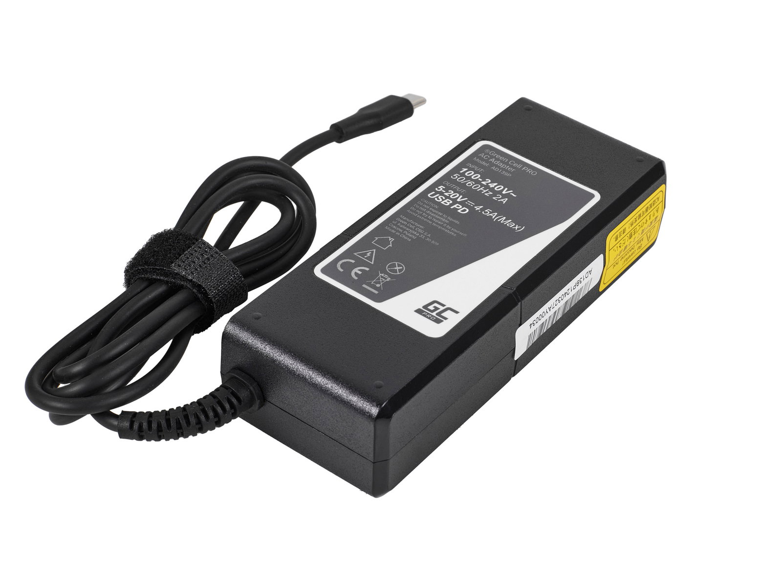 Green Cell USB-C 90W Mains Adapter/charger for Laptops Tablets Phones
