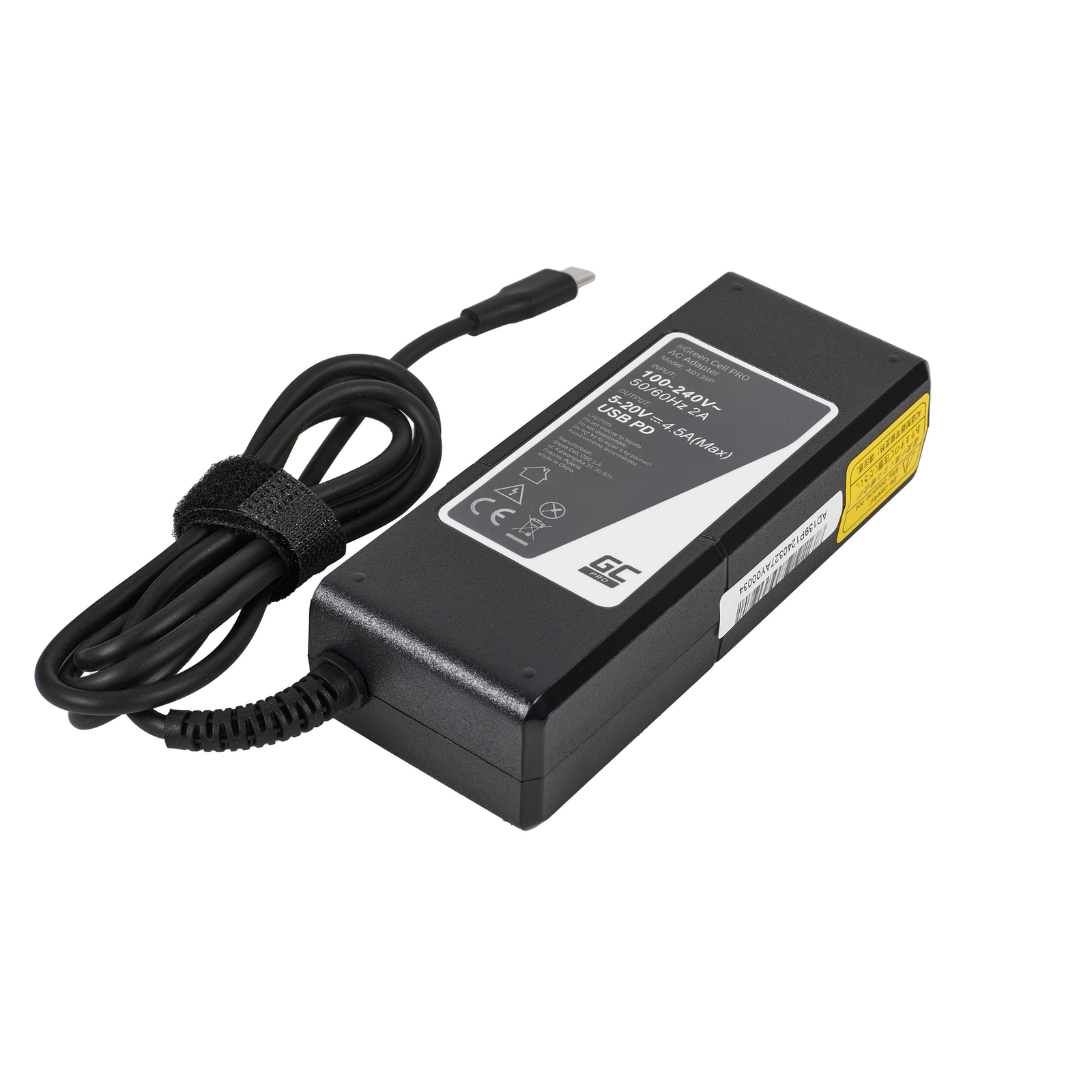 Green Cell USB-C 90W Mains Adapter/charger for Laptops Tablets Phones