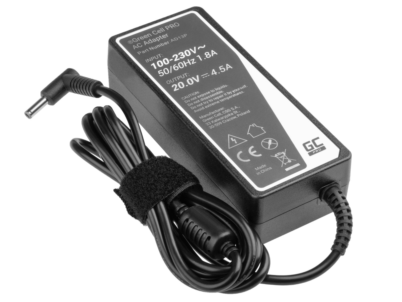 Greencell PRO Laptop Charger for Fujitsu Siemens Lenovo Idea Pad 20V 4.5A 90W