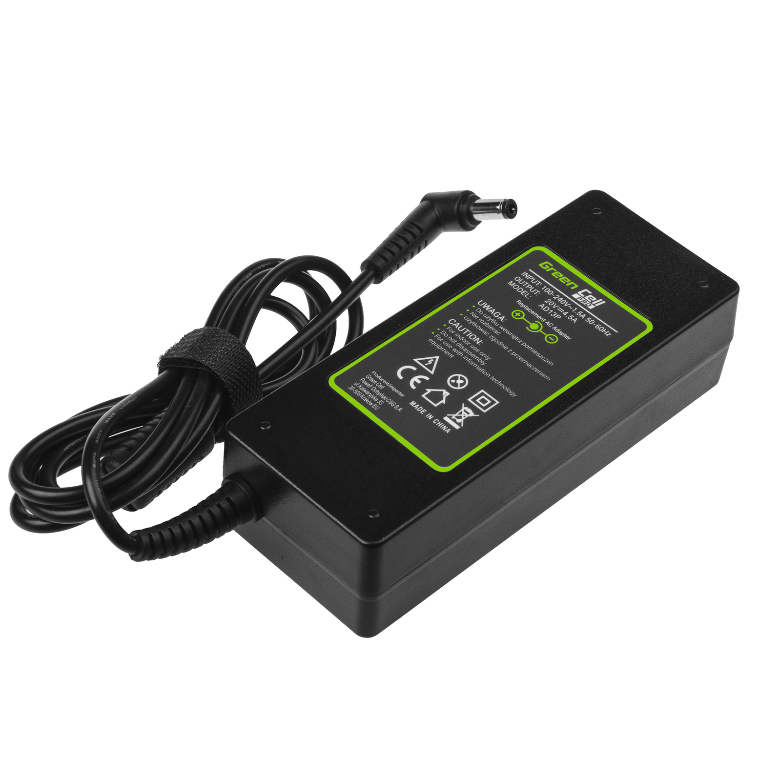 Greencell PRO Laptop Charger for Fujitsu Siemens Lenovo Idea Pad 20V 4.5A 90W