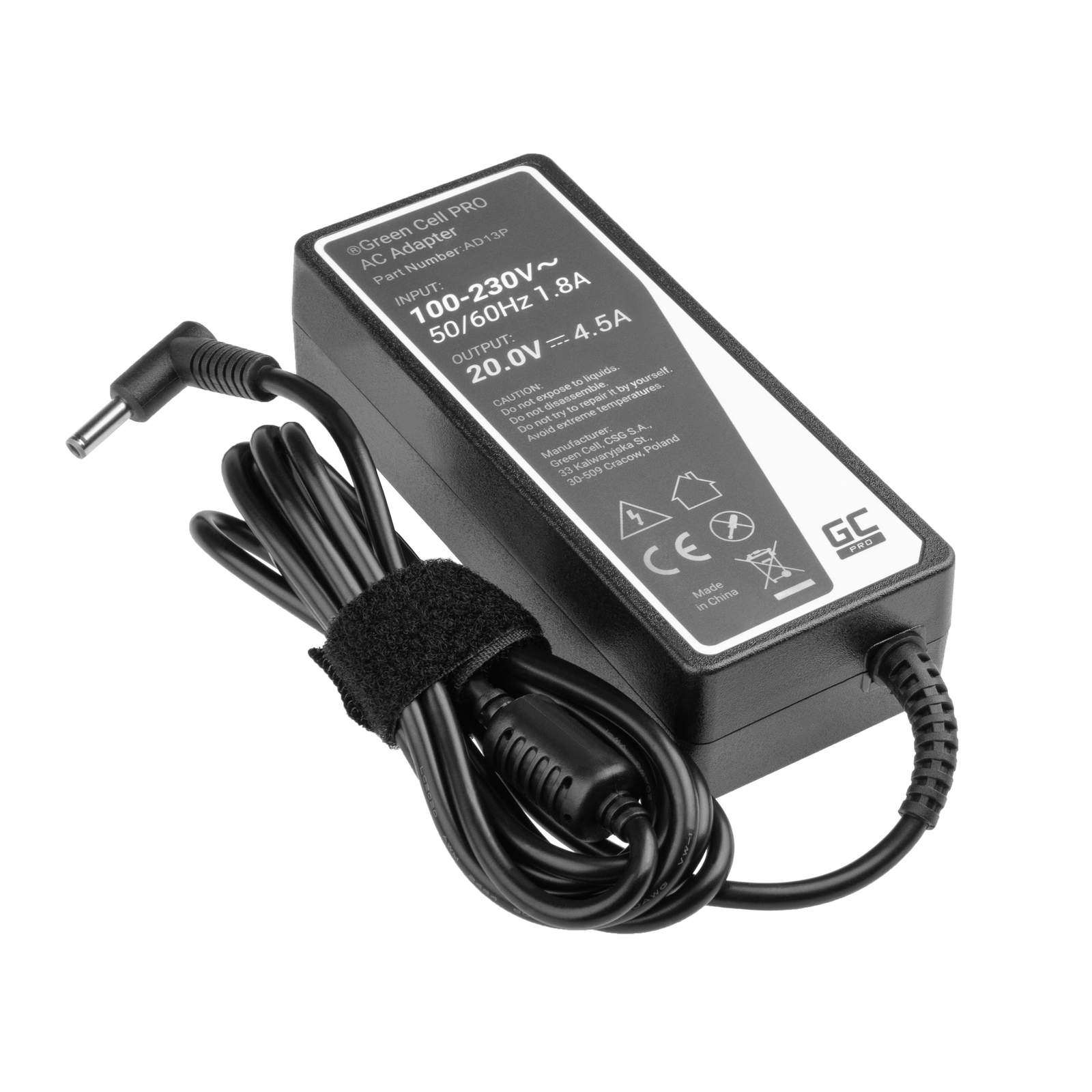 Greencell PRO Laptop Charger for Fujitsu Siemens Lenovo Idea Pad 20V 4.5A 90W