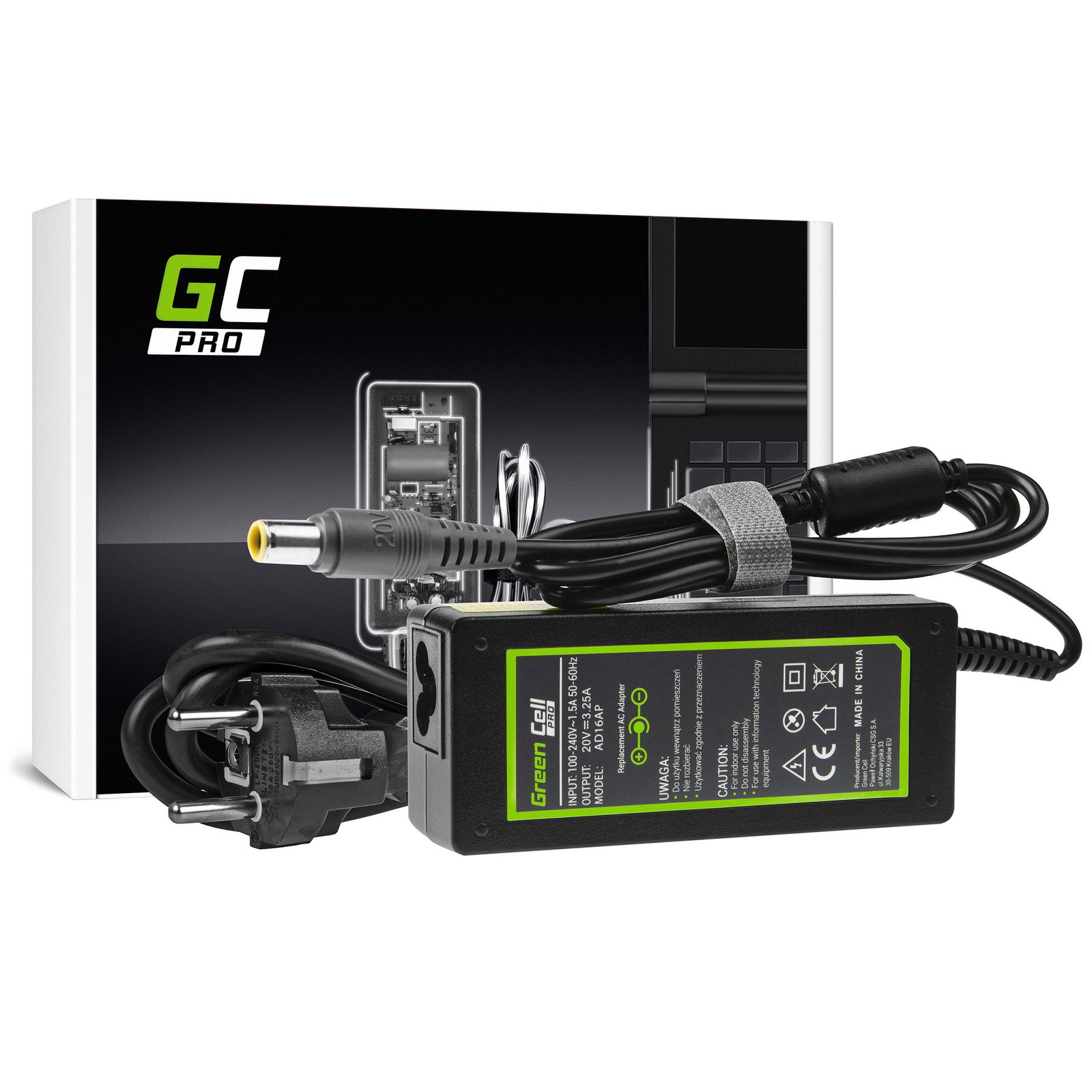 Greencell PRO Charger for Lenovo ThinkPad T430 T530 X200 X230 18.5V 3.5A 65W