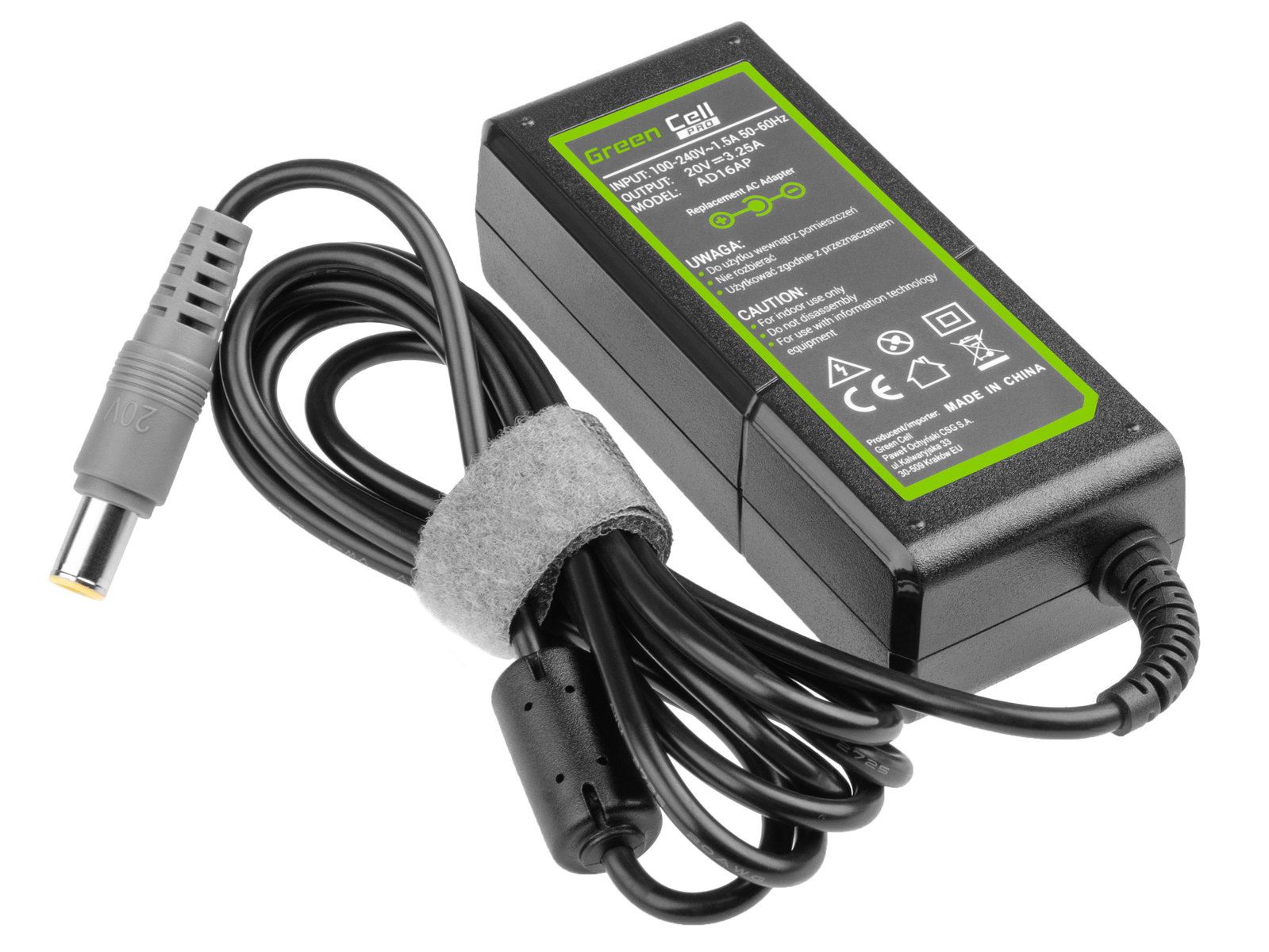 Greencell PRO Charger for Lenovo ThinkPad T430 T530 X200 X230 18.5V 3.5A 65W