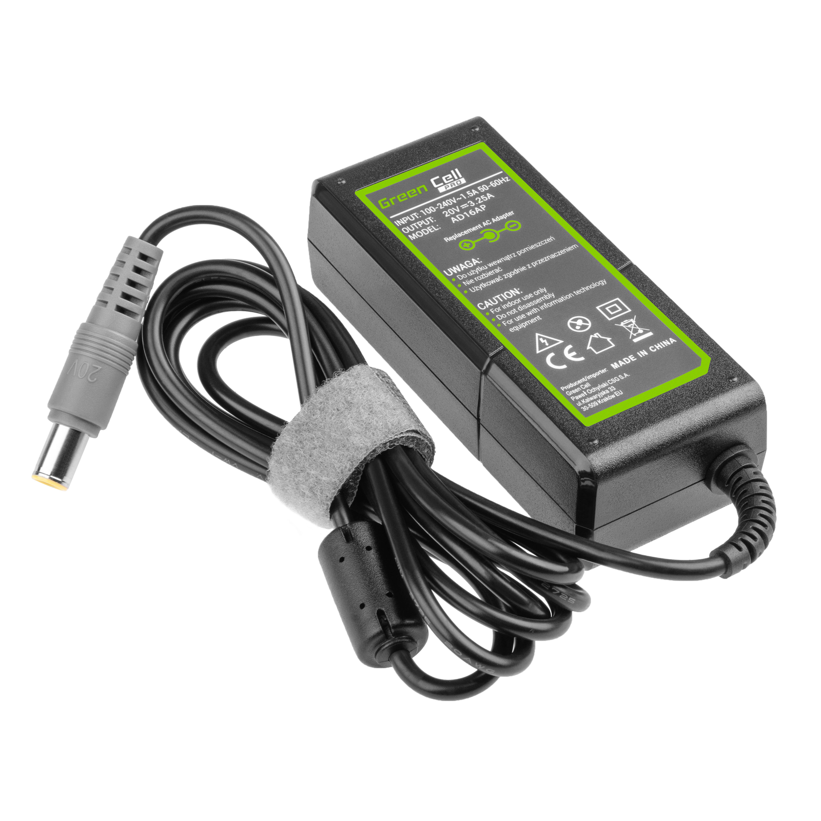 Greencell PRO Charger for Lenovo ThinkPad T430 T530 X200 X230 18.5V 3.5A 65W