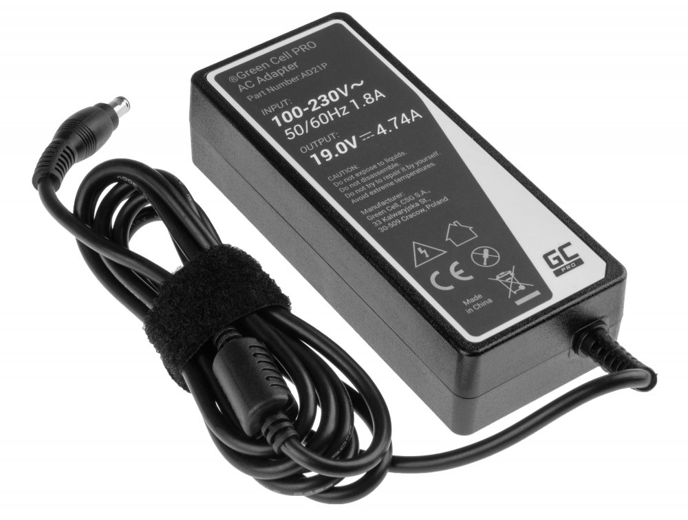 Greencell PRO Laptop Charger for Samsung 19V 4.74A 90W 5.5-3.0mm