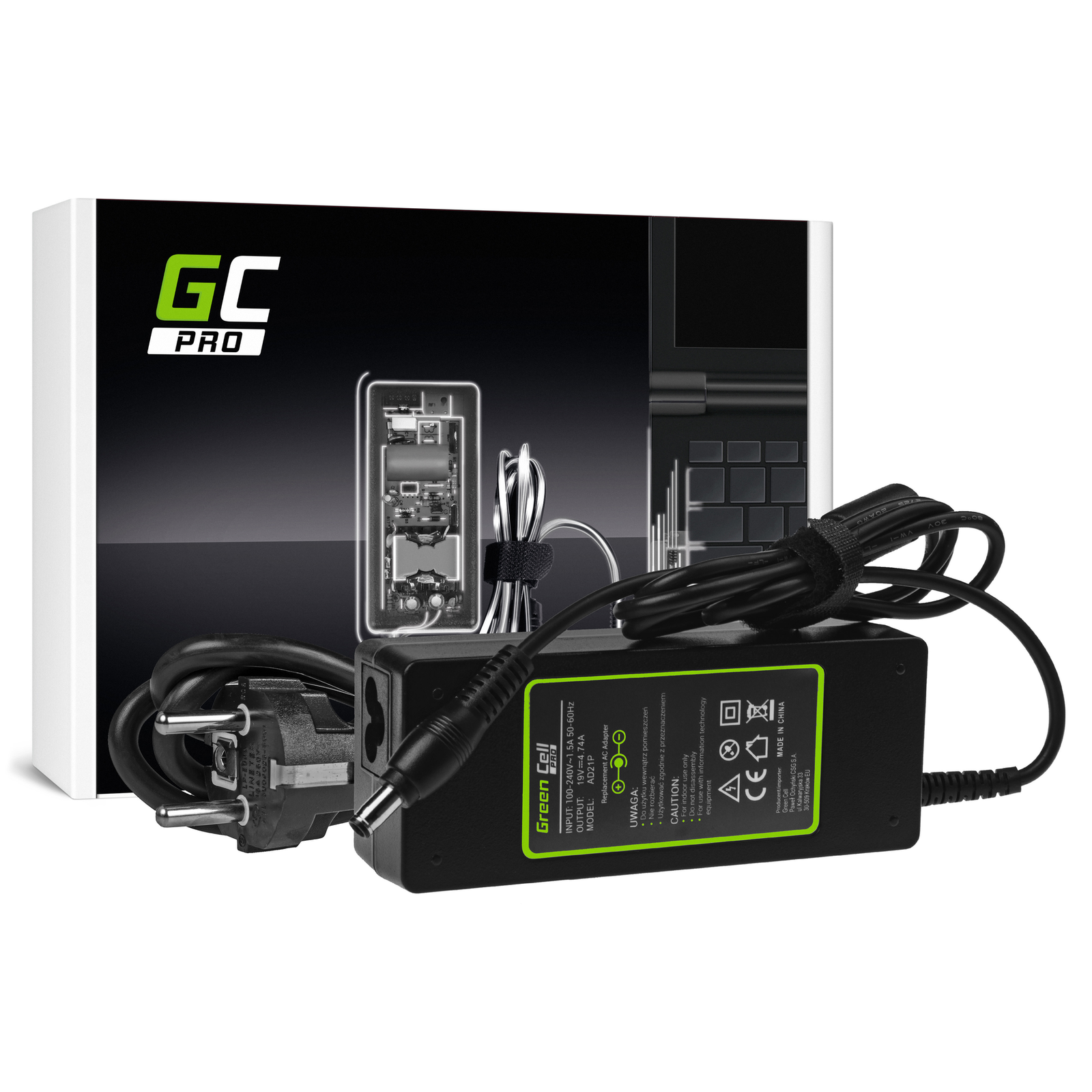 Greencell PRO Laptop Charger for Samsung 19V 4.74A 90W 5.5-3.0mm