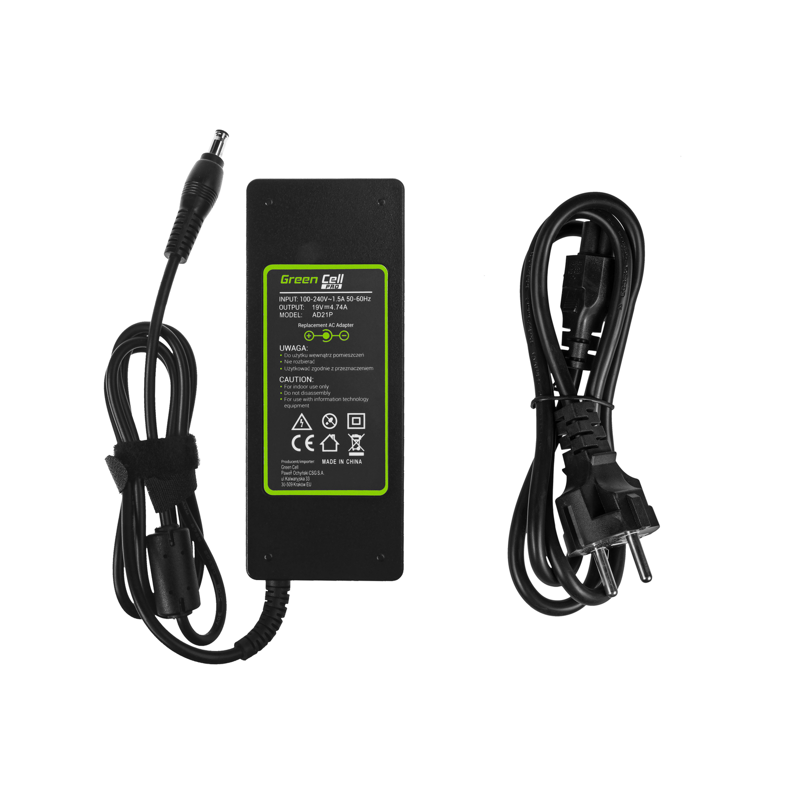 Greencell PRO Laptop Charger for Samsung 19V 4.74A 90W 5.5-3.0mm