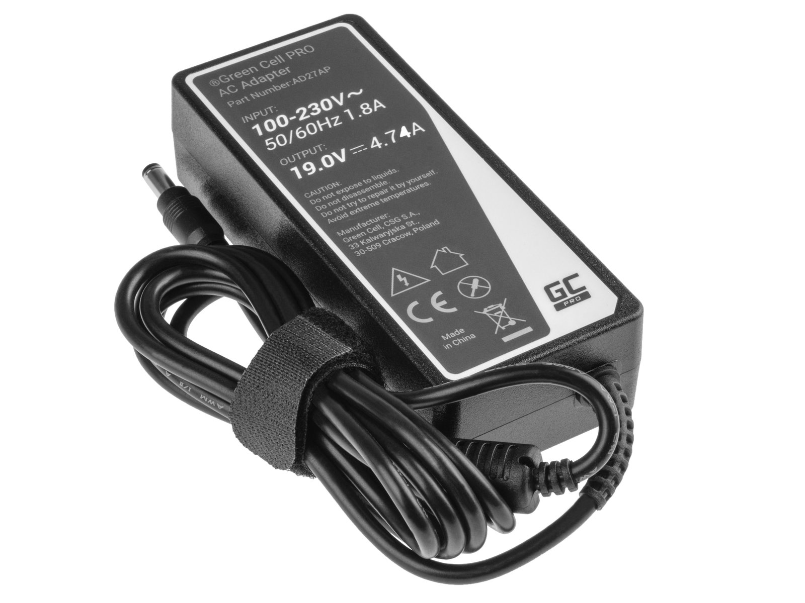 Greencell PRO Laptop Charger for Asus Toshiba Satellite 19V 4.74A 90W