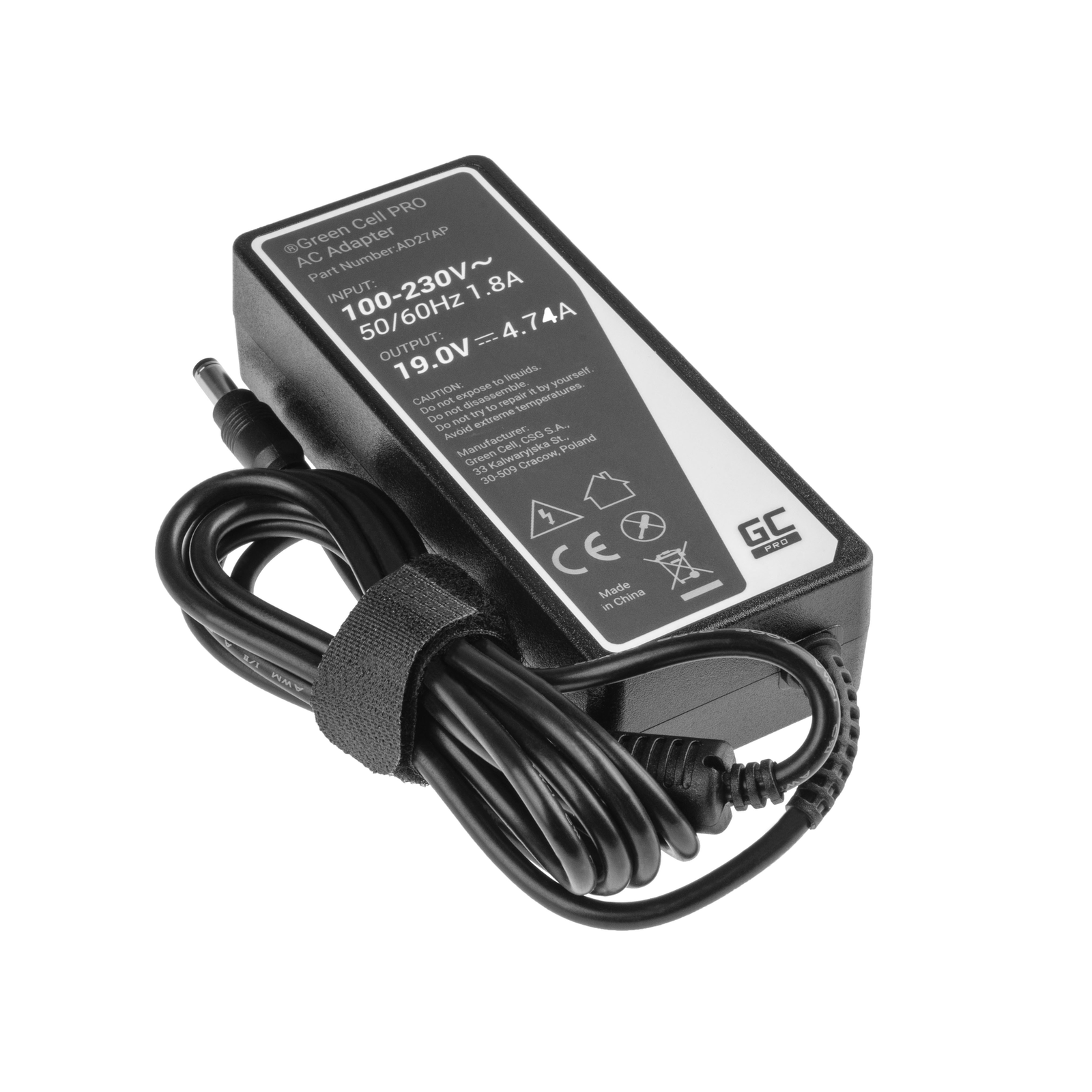 Greencell PRO Laptop Charger for Asus Toshiba Satellite 19V 4.74A 90W