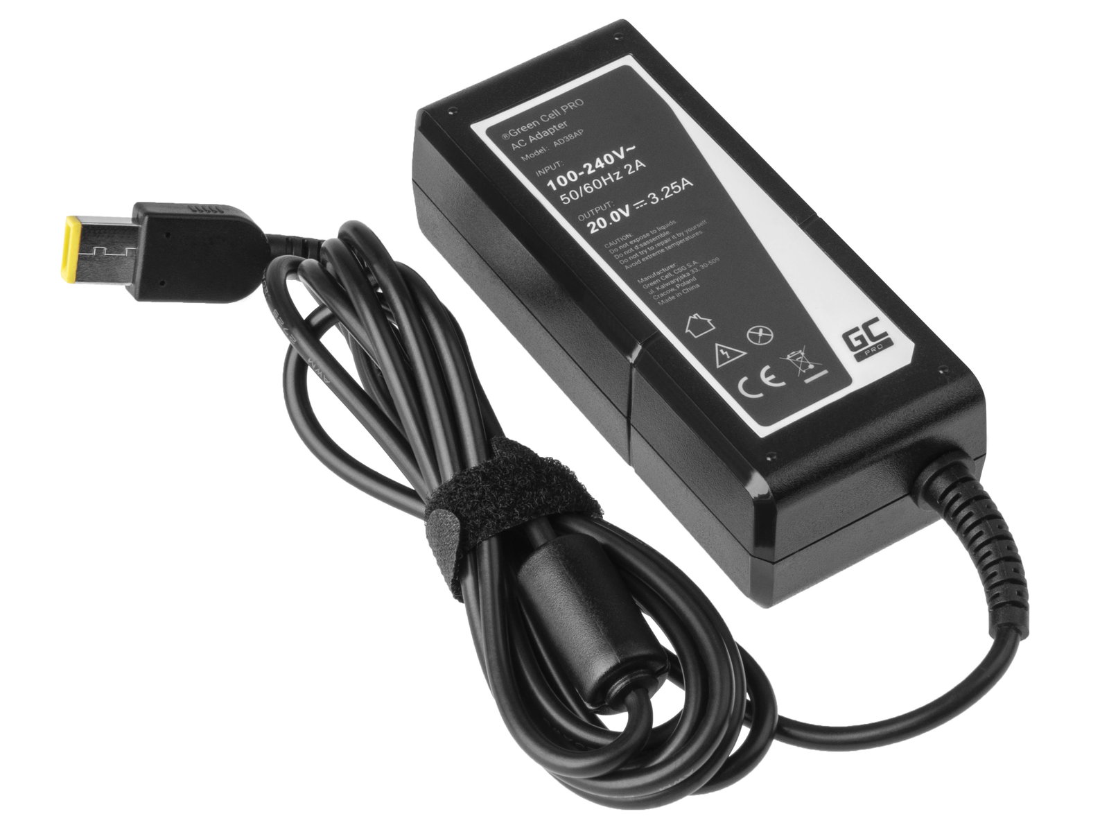 Greencell PRO Laptop Charger for Lenovo G50-80 G500-G710 Z50-70 20V 3.25A 65W