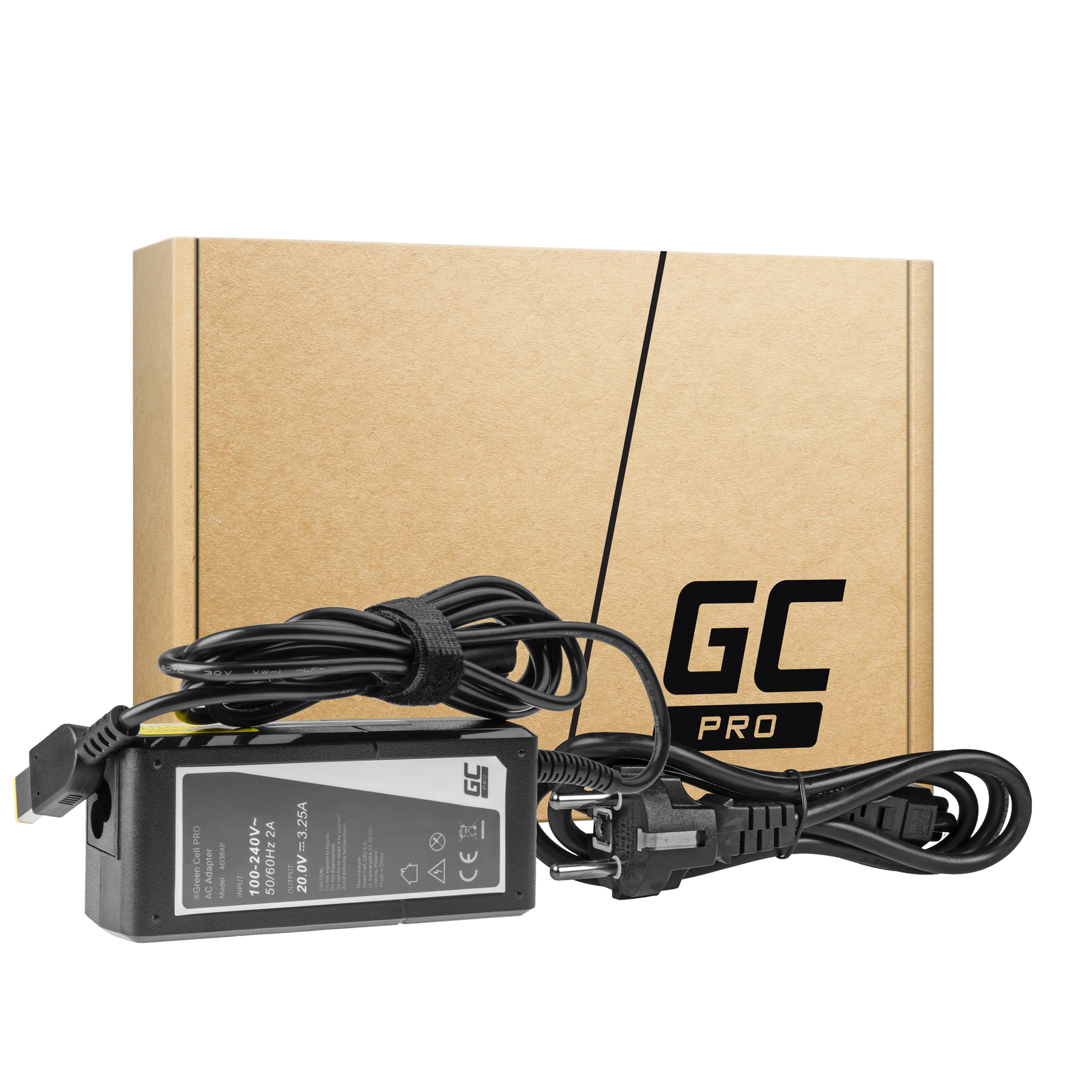Greencell PRO Laptop Charger for Lenovo G50-80 G500-G710 Z50-70 20V 3.25A 65W