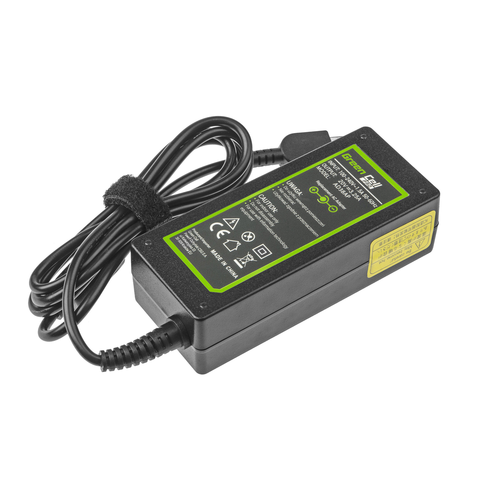 Greencell PRO Laptop Charger for Lenovo G50-80 G500-G710 Z50-70 20V 3.25A 65W