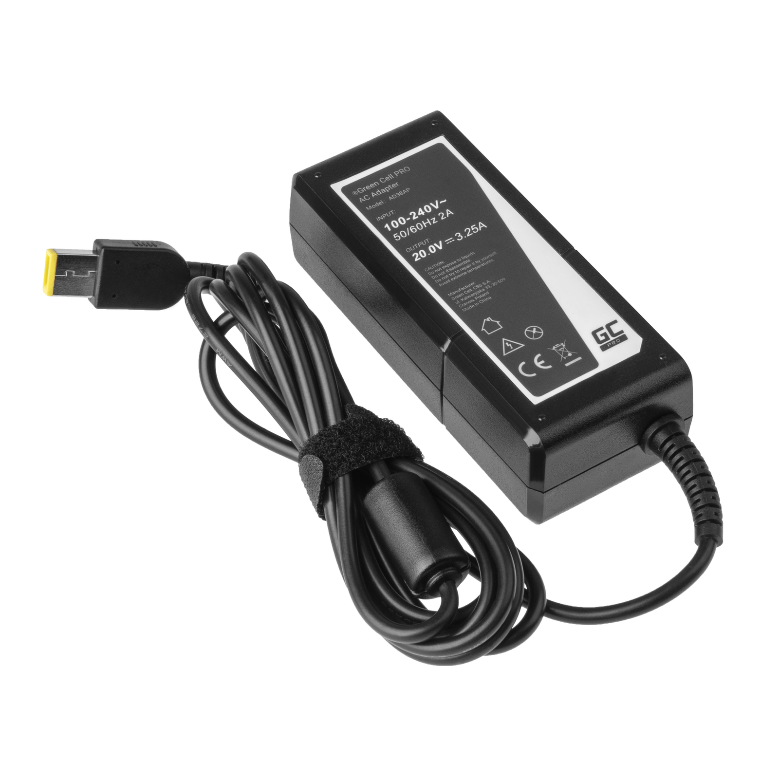 Greencell PRO Laptop Charger for Lenovo G50-80 G500-G710 Z50-70 20V 3.25A 65W
