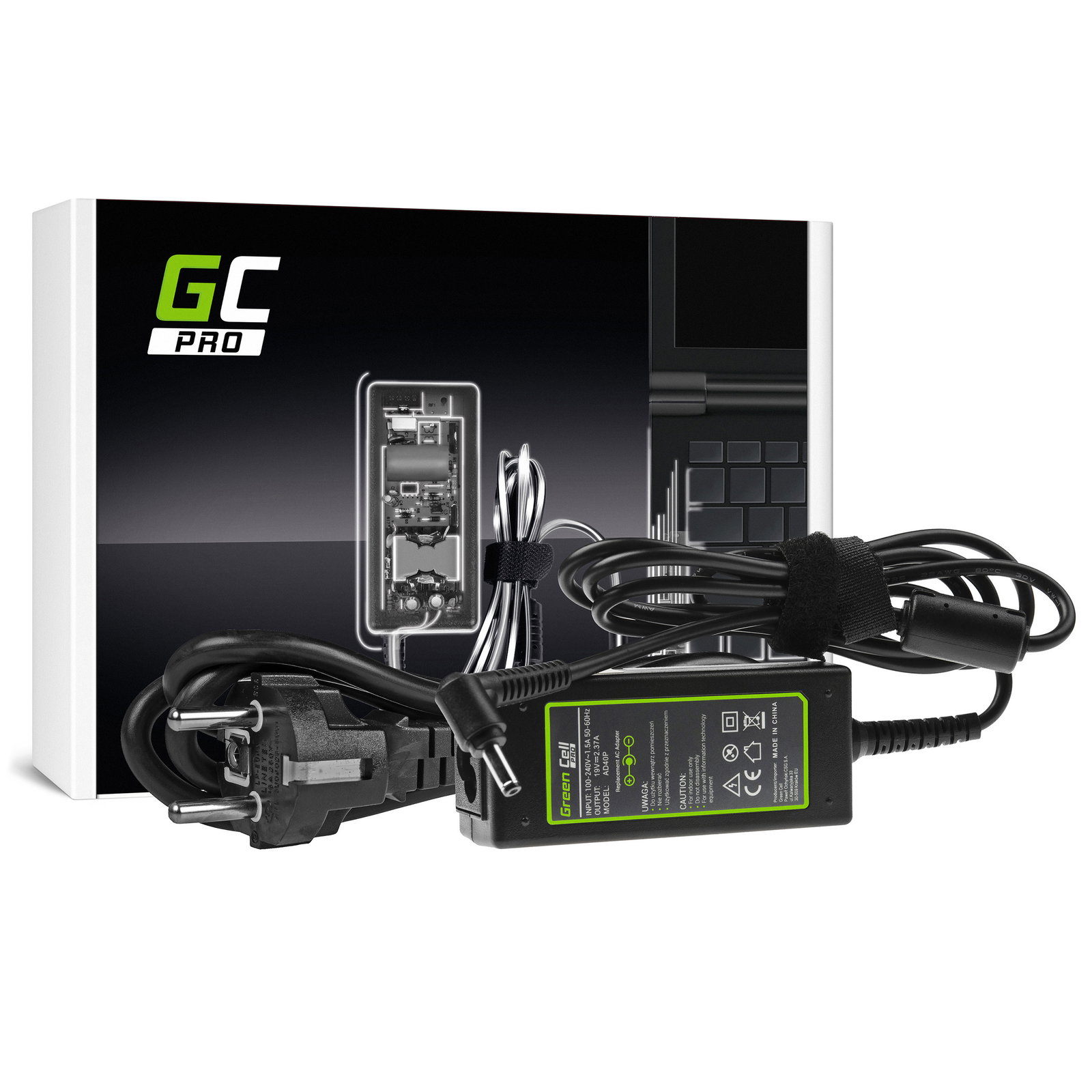 Greencell PRO Laptop Charger for Asus Vivobook ZenBook 19V 2.37A 45W
