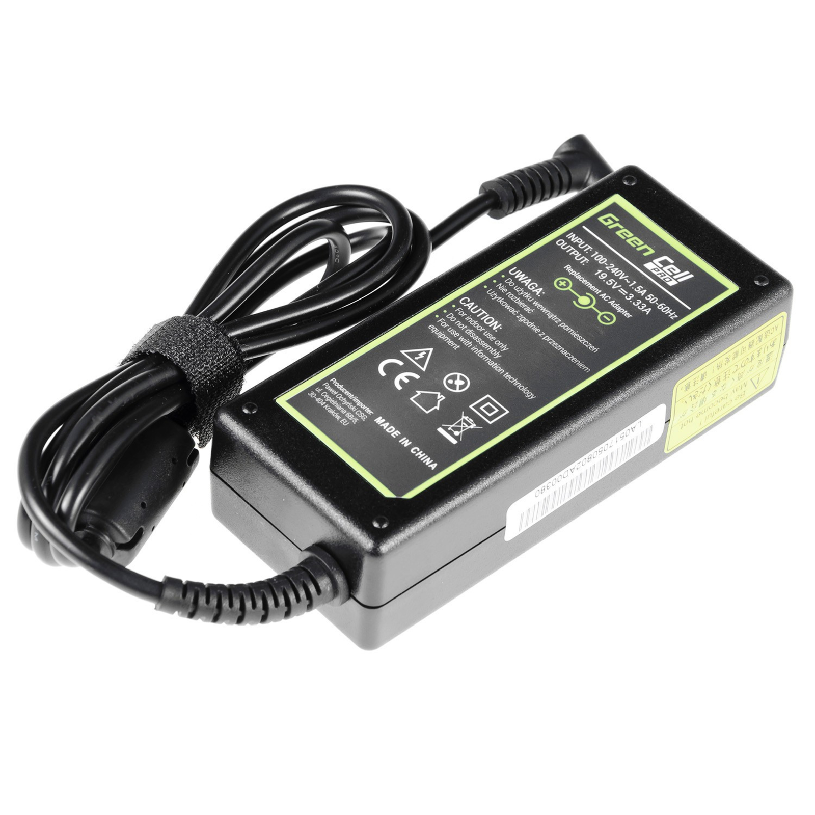 Greencell PRO Laptop Charger for HP 65W 19.5V 3.33A 4.5-3.0mm