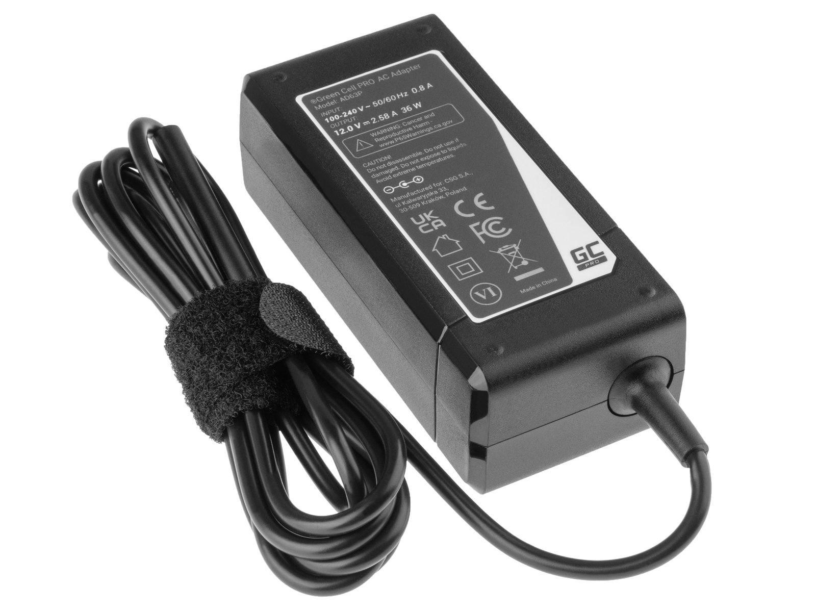 Greencell PRO Laptop Charger for Microsoft Surface Pro 12V 2.58A 36W