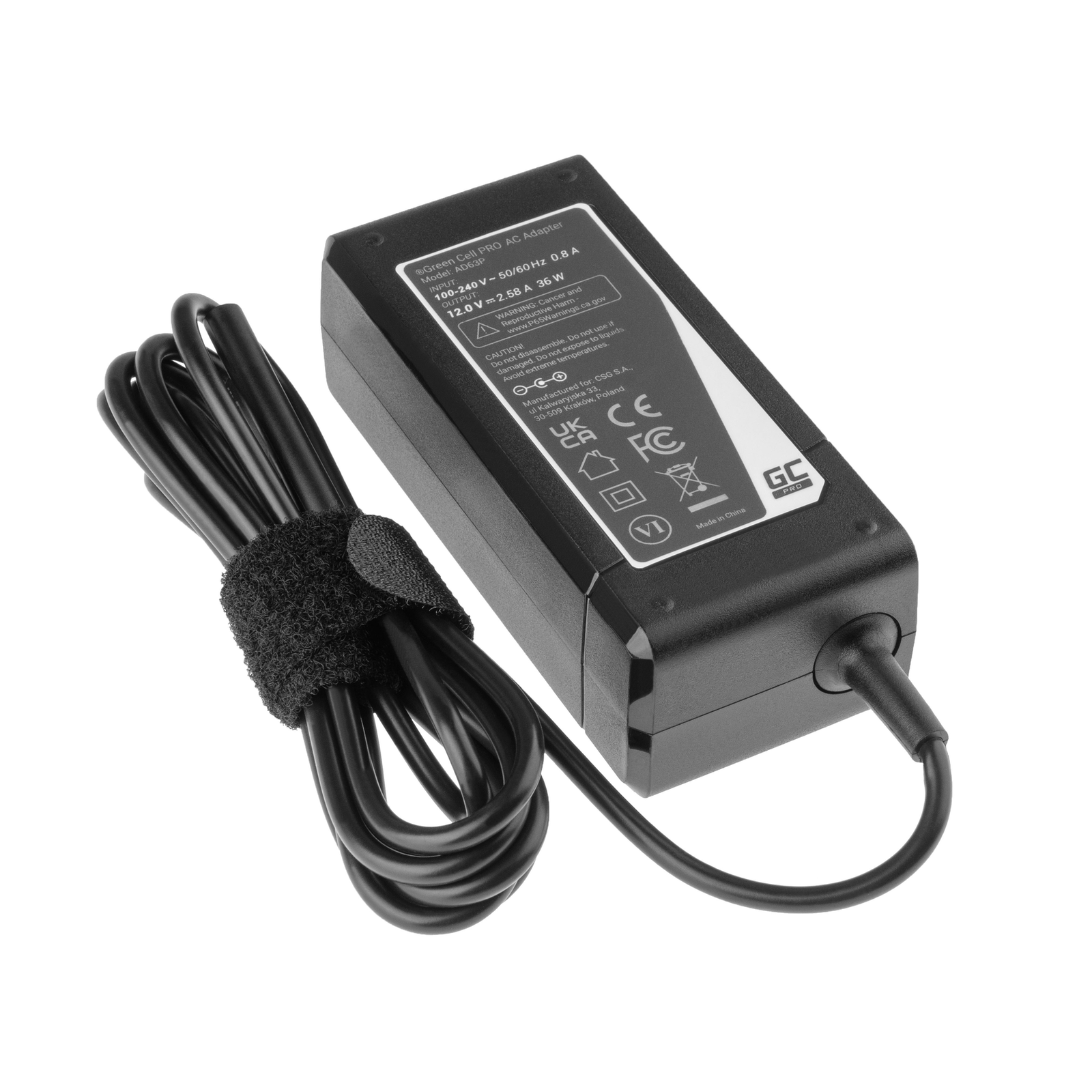 Greencell PRO Laptop Charger for Microsoft Surface Pro 12V 2.58A 36W