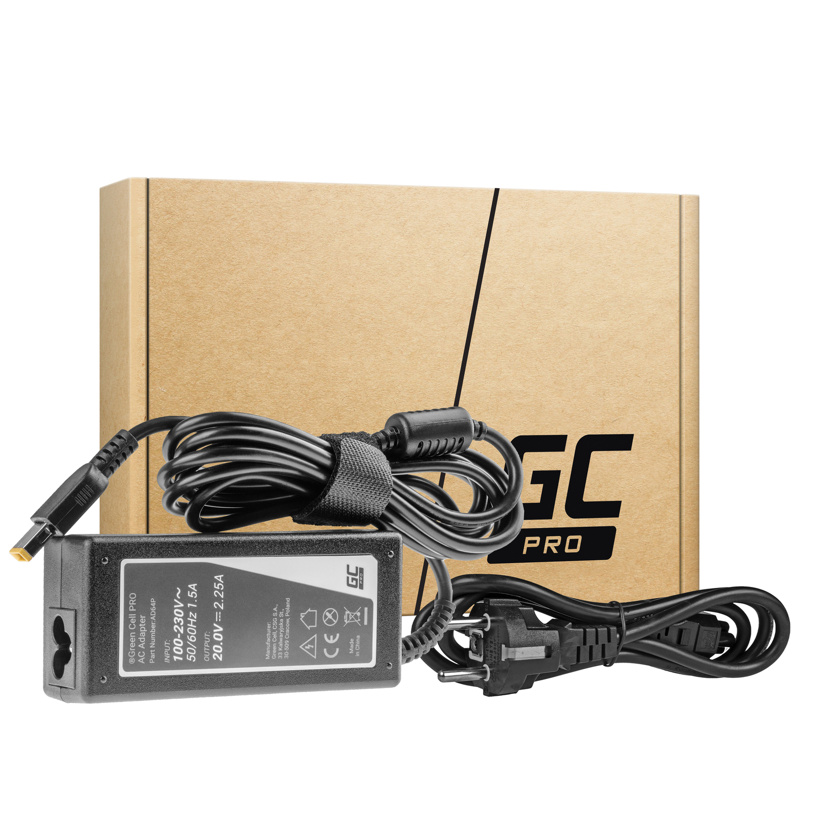 Greencell PRO Laptop Charger for Lenovo G50-Z50 20V 2.25A 45W