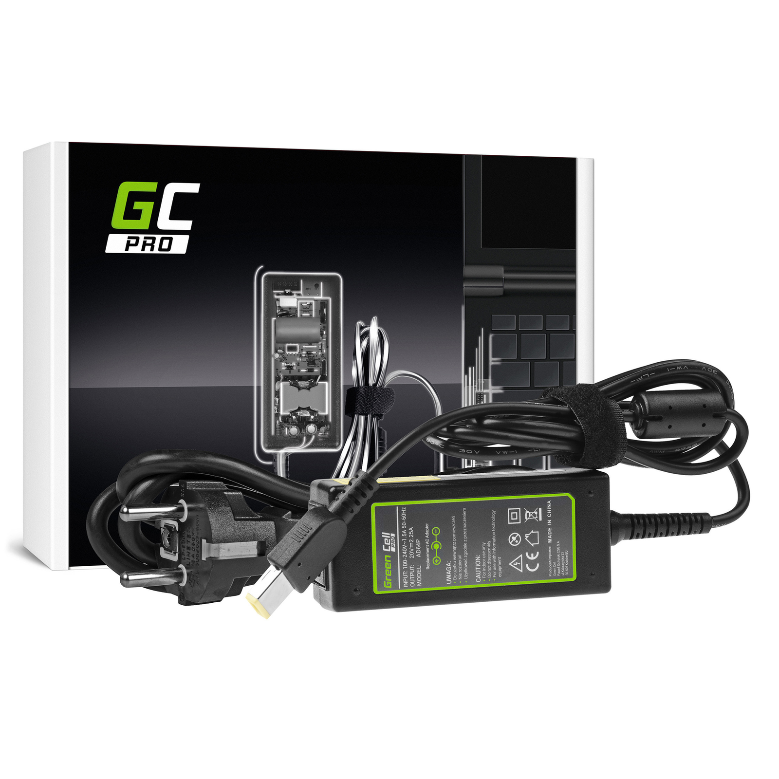 Greencell PRO Laptop Charger for Lenovo G50-Z50 20V 2.25A 45W