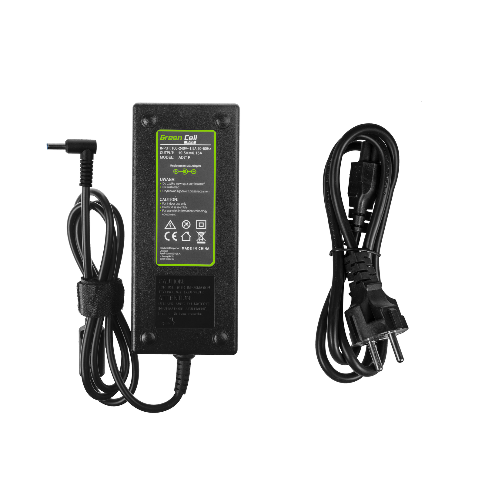 Greencell PRO Laptop Charger for HP Omen 15 17 HP Envy 19.5V 6.15A 120W