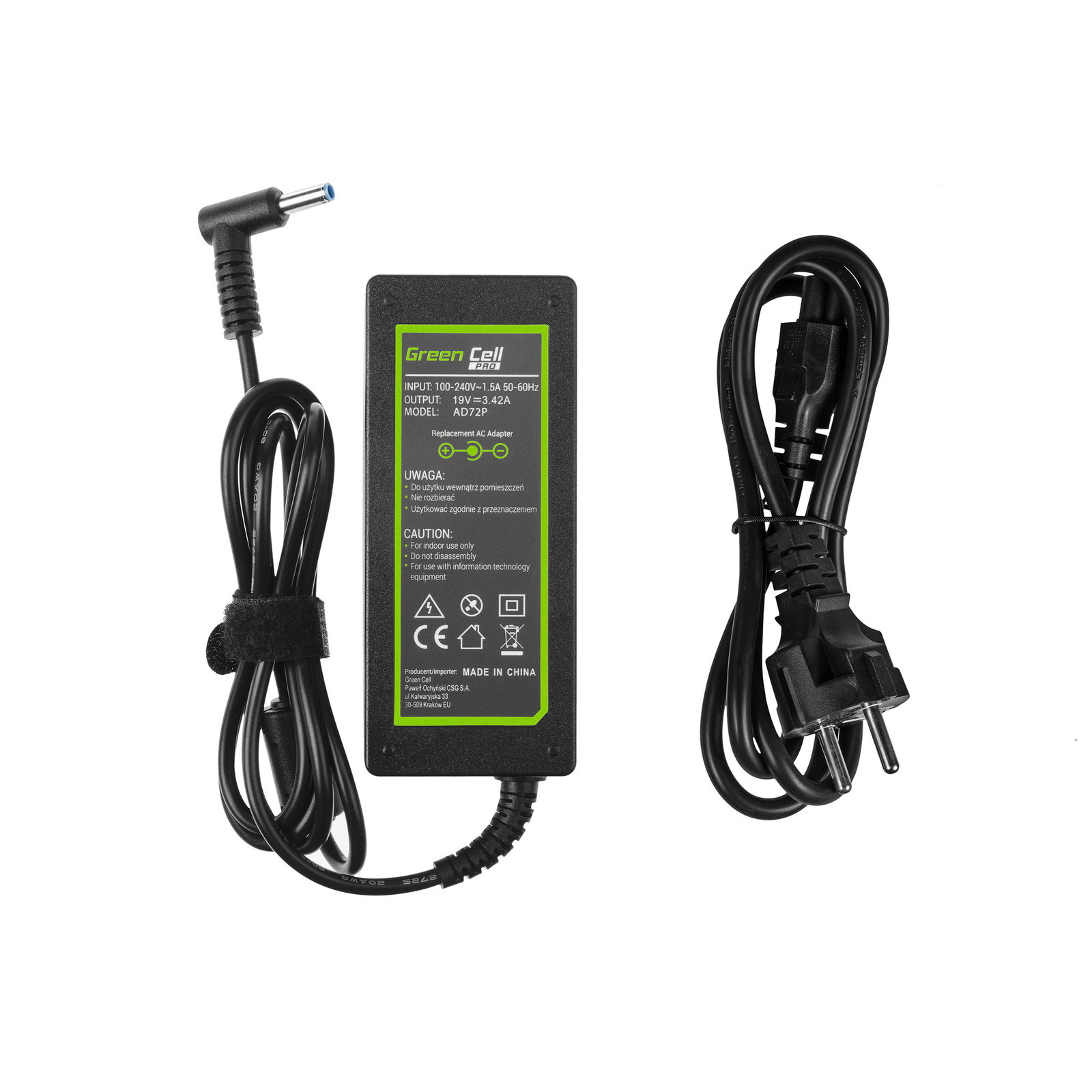 Greencell PRO Laptop Charger for AsusPro BU400 PU551 PU551 19V 3.42A 65W