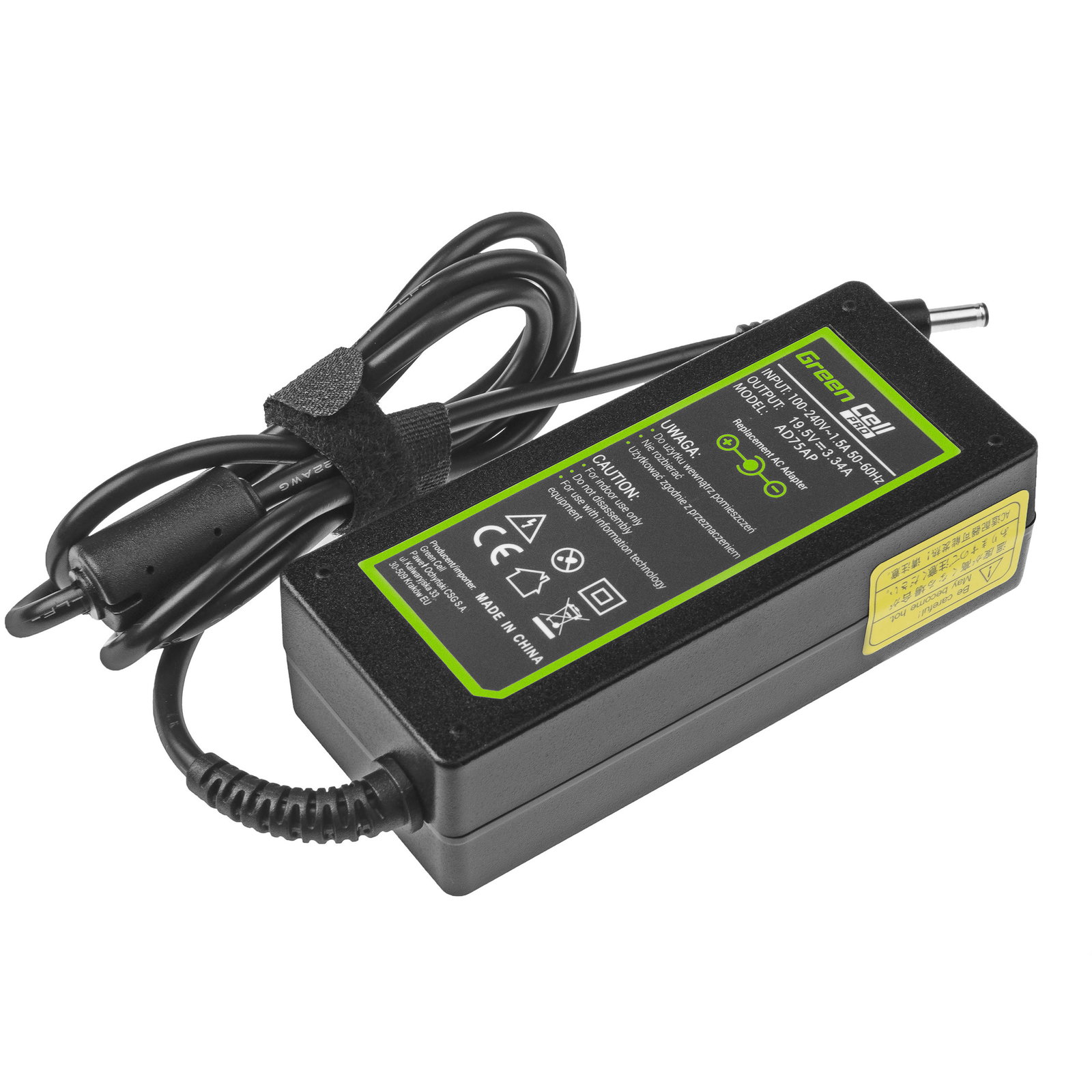 Greencell PRO Laptop Charger for Dell Inspiron 19.5V 3.34A 65W