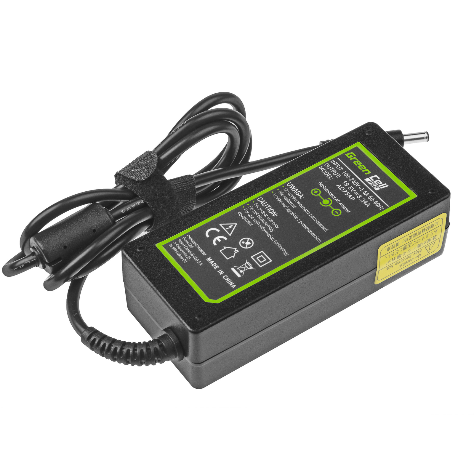 Greencell PRO Laptop Charger for Dell Inspiron 19.5V 3.34A 65W