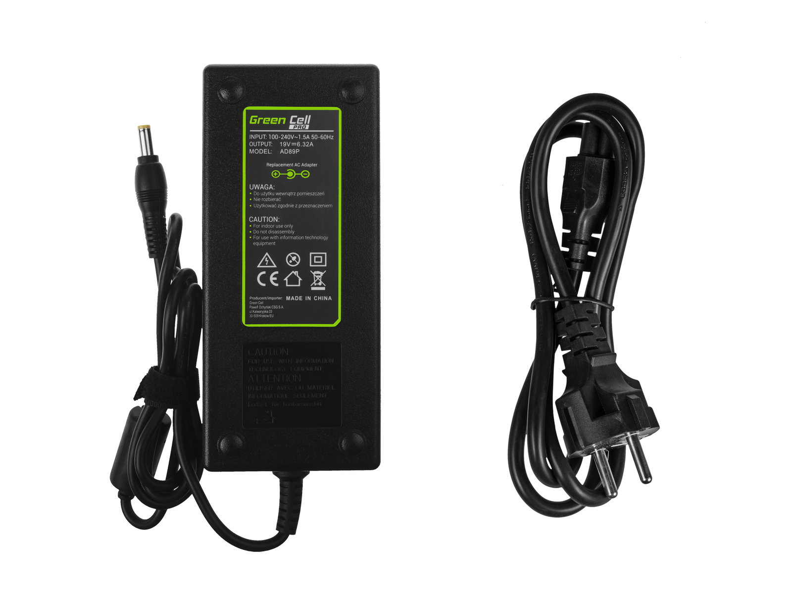 Greencell PRO Laptop Charger for Acer Aspire 7552G 7745G 7750G 19V 6.32A 120W